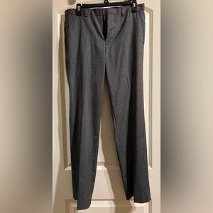 JF J. Ferrar Slim Fit Black/White Micro Check Dress Pants 30x30